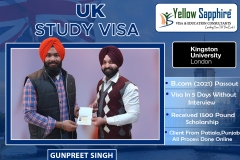 gunpreet-singh-uk-study-visa-Kingston-uni